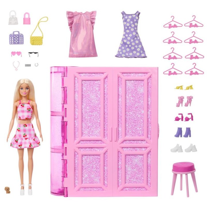 Barbie Dream Closet Muñeca Rubia Con Armario
