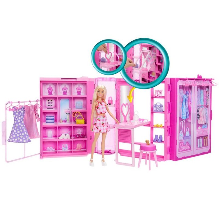 Barbie Dream Closet Muñeca Rubia Con Armario