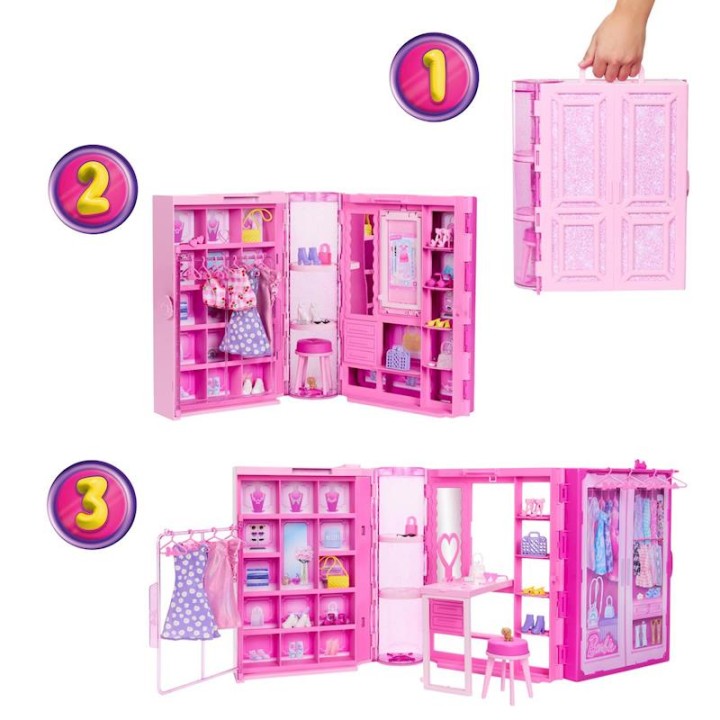 Barbie Dream Closet Muñeca Rubia Con Armario