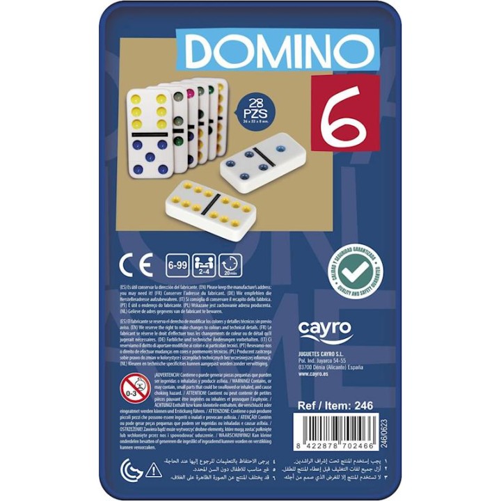 Domino 6 Colores 28 Pzas.