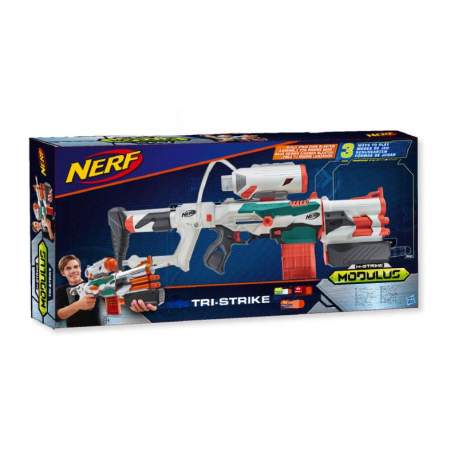 Nerf Elite Modulus Tri-Strike C/ Tres Tipos De Disparos