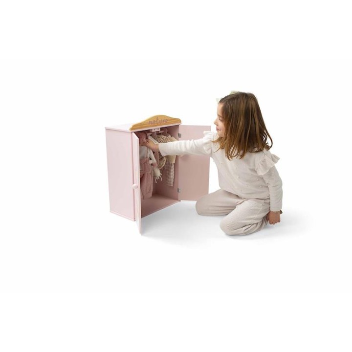 Armario De Madera Para Ropa De Muñecas Rosa Línea 