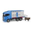 Camion Transporte De Ganado Con Buey Scania R Serie Lkw Azul
