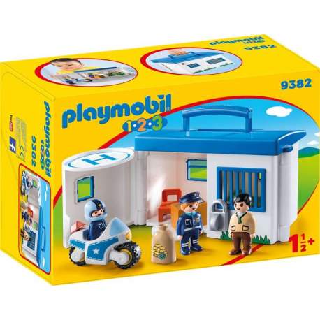 Playmobil 1.2.3 Comisaría Policía Maletín
