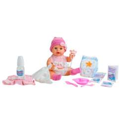 Muñeco Baby Susu Interactivo Rosa 38 Cm Con Accesorios