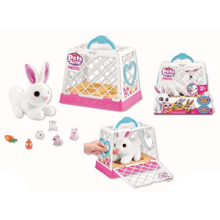 Conejo Interactivo Pets Alive Pasea Con Sus 3