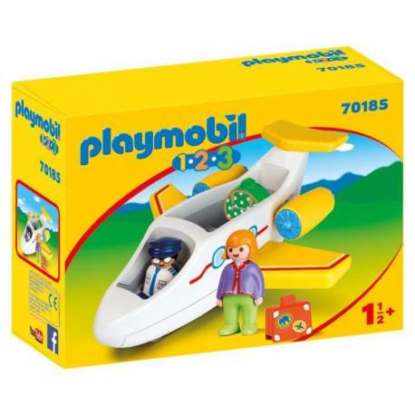 Playmobil 1.2.3 Avion Con Pasajero