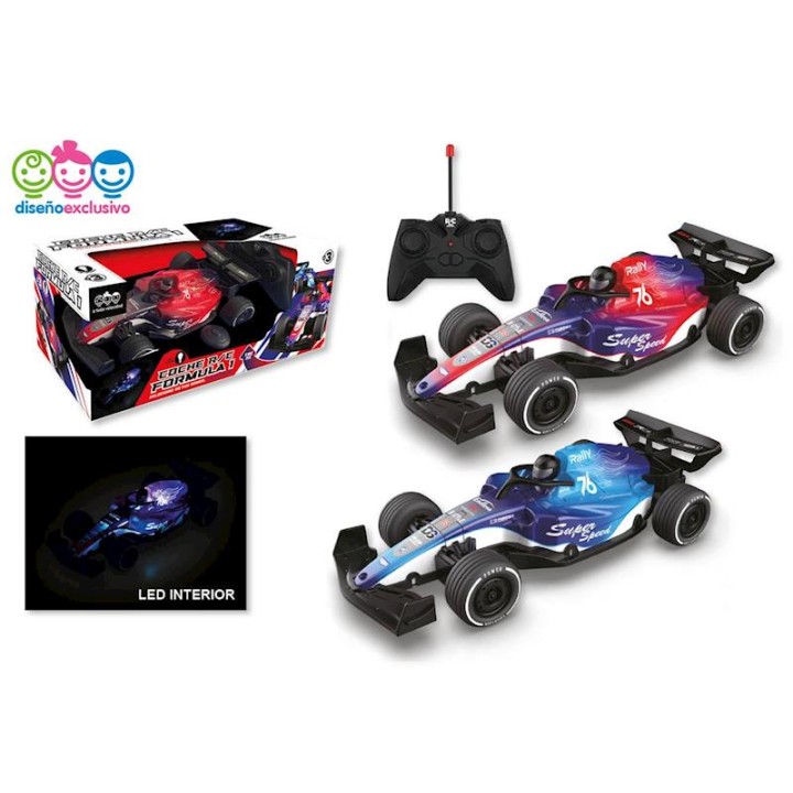 Coche Radio Control Fórmula 1 Con Luces Led