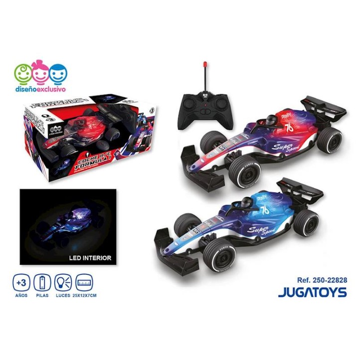 Coche Radio Control Fórmula 1 Con Luces Led