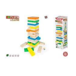 Play & Learn - Torre Blocs Madera 58 Piezas