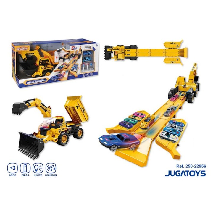 Excavadora Convertible En Pista 2 En 1,