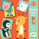 Memo Puzzle 30 Pcs. Animales. Djeco