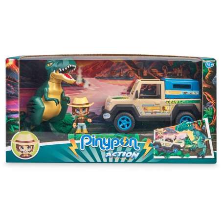 Pinypon Action Wild Figura Explorador Con Dinosaurio T-Rex Y