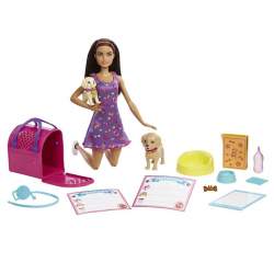 Barbie Adopta Perritos Muñeca Con Accesorios