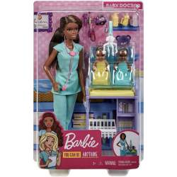 Barbie Quiero Ser Pediatra, Muñeca Morena Con Bebé