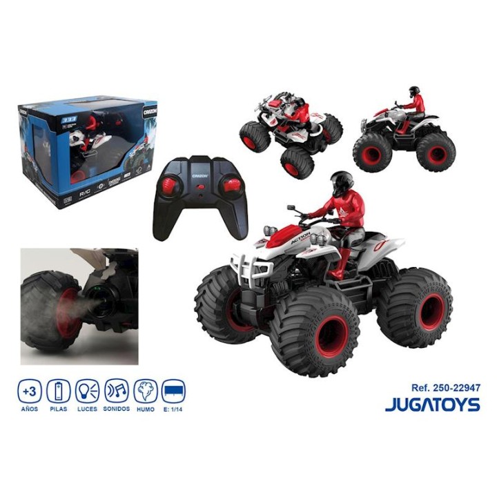 5 Moto Quad Radio Control Escala 1:14 Con