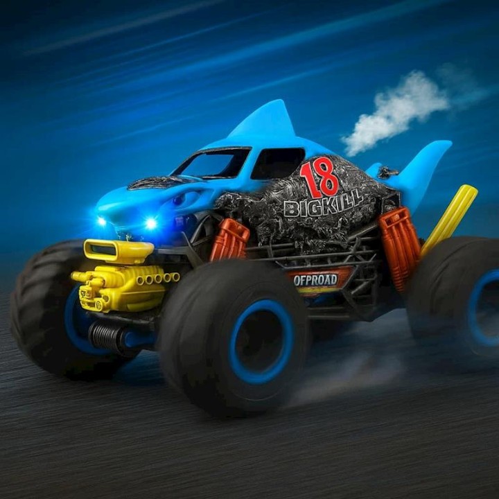 Coche Radio Control Tiburón, Echa Humo,