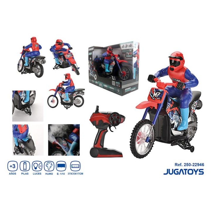 Moto Radio Control, Echa Humo, Escala 1:10,