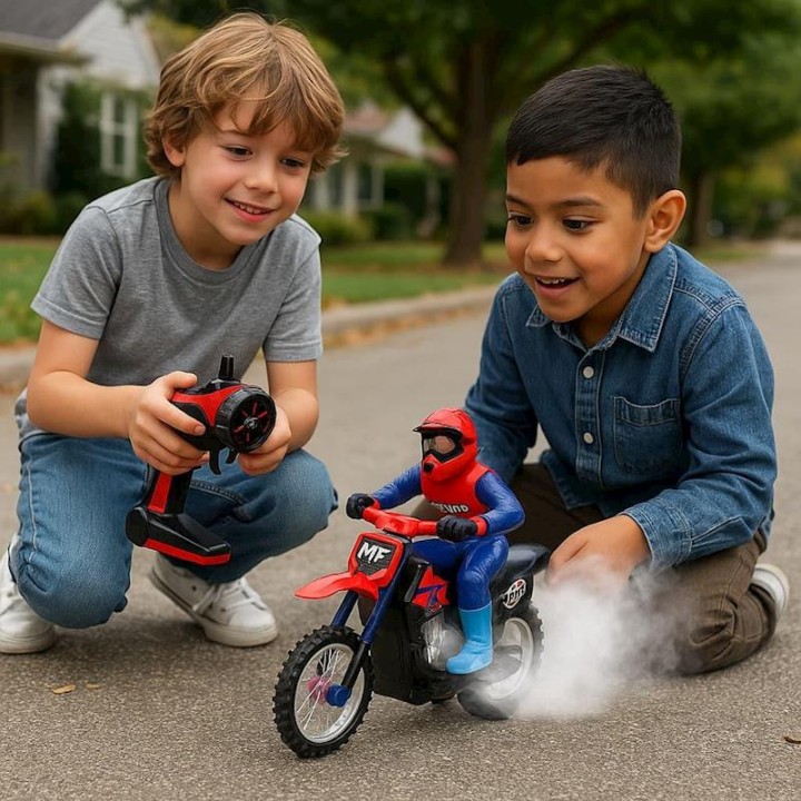 Moto Radio Control, Echa Humo, Escala 1:10,