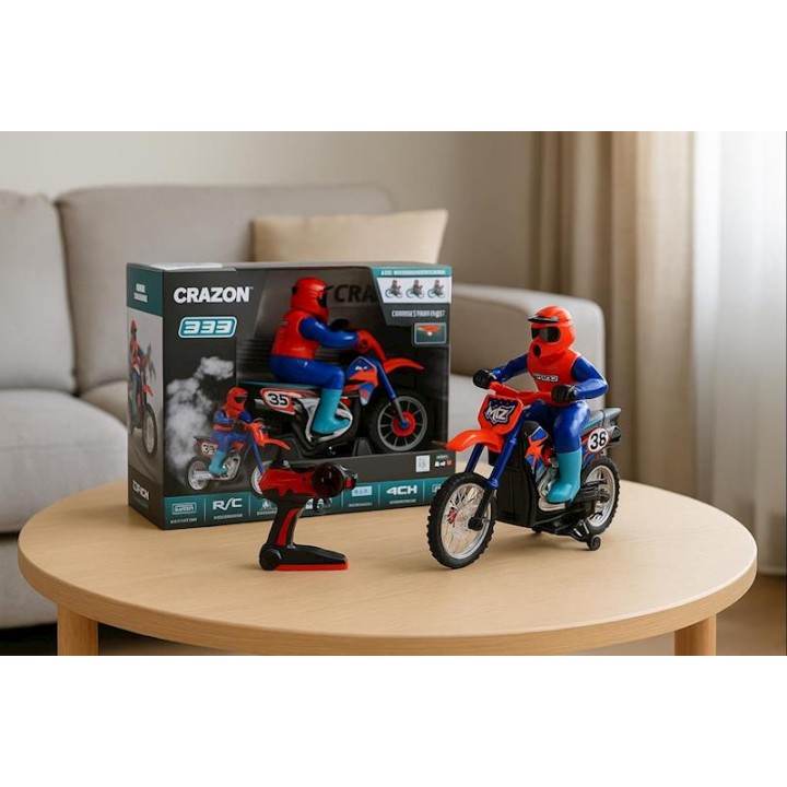 Moto Radio Control, Echa Humo, Escala 1:10,