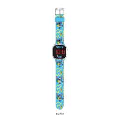 Reloj Led Stitch Digital Con Calendario Y Hora. 3,5 Cm
