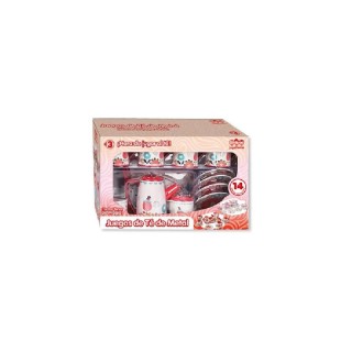 Juego De Té Metal Flores Con Accesorios, 14