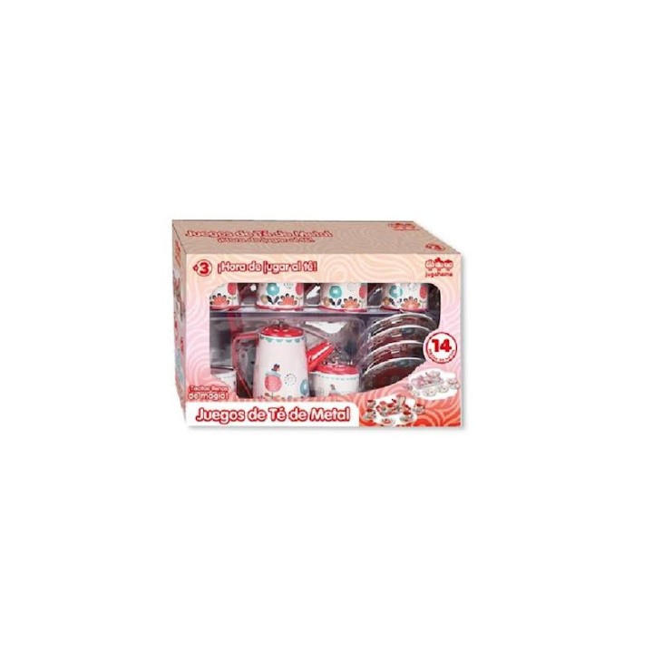 Juego De Té Metal Flores Con Accesorios, 14