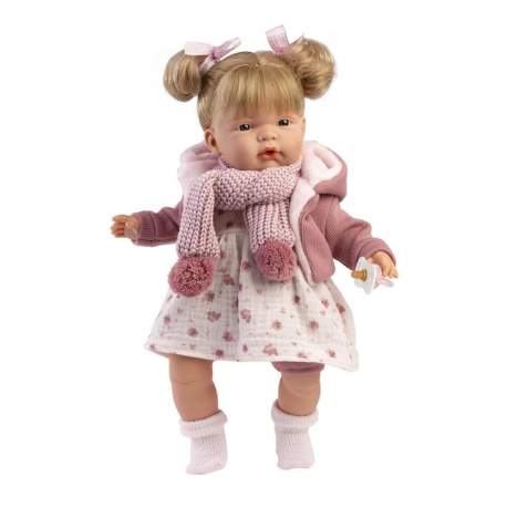 Muñeca Llorona Joelle Chaqueta Fuxia 38Cm