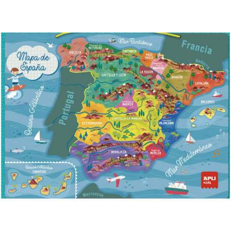 Puzzle Magnético Mapa De España 40X30 Cm