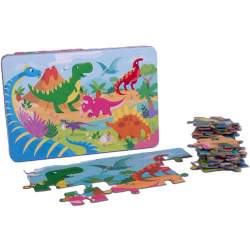 Puzzle Apli Dinosaurios 48 Pzs Caja Metalica