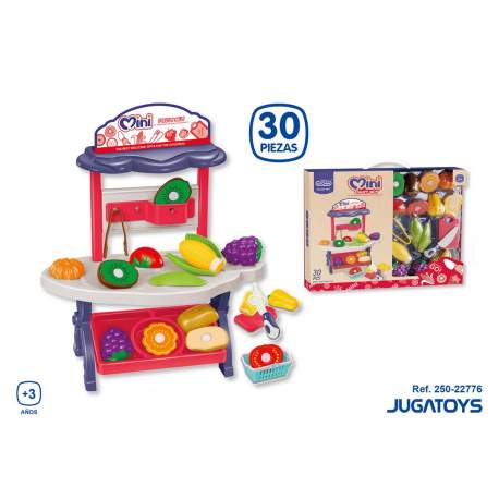 Suermercado Con Frutas Partidas (Velcro) 30 Pzs