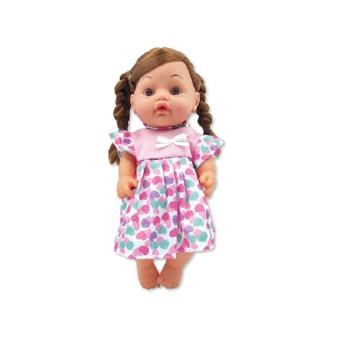 Muñeca Coletas, Bebe Agua Y Hace Pis, Con