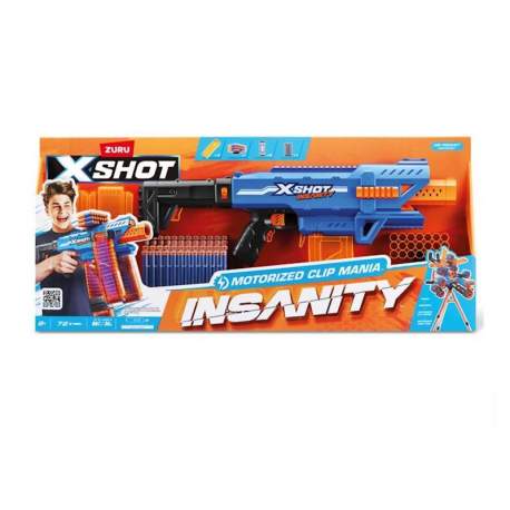 Pistola X-Shot Insanity Clip Motorizada Con 3