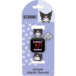 Reloj Digital Kuromi Led Morado