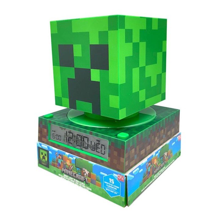 Lampara Minecraft 3D Con Despertador Y
