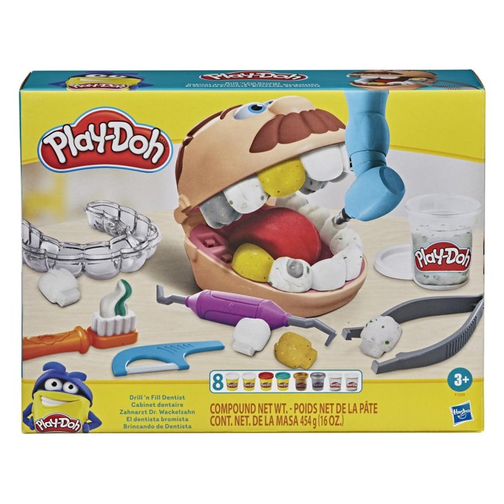 Playdoh Dentista Bromista C/ Accesorios Y 8 Bote