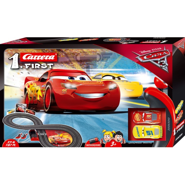 Pista Carrera Cars Incluye Dos Coches Rayo+Cruz 2,4M De Pist