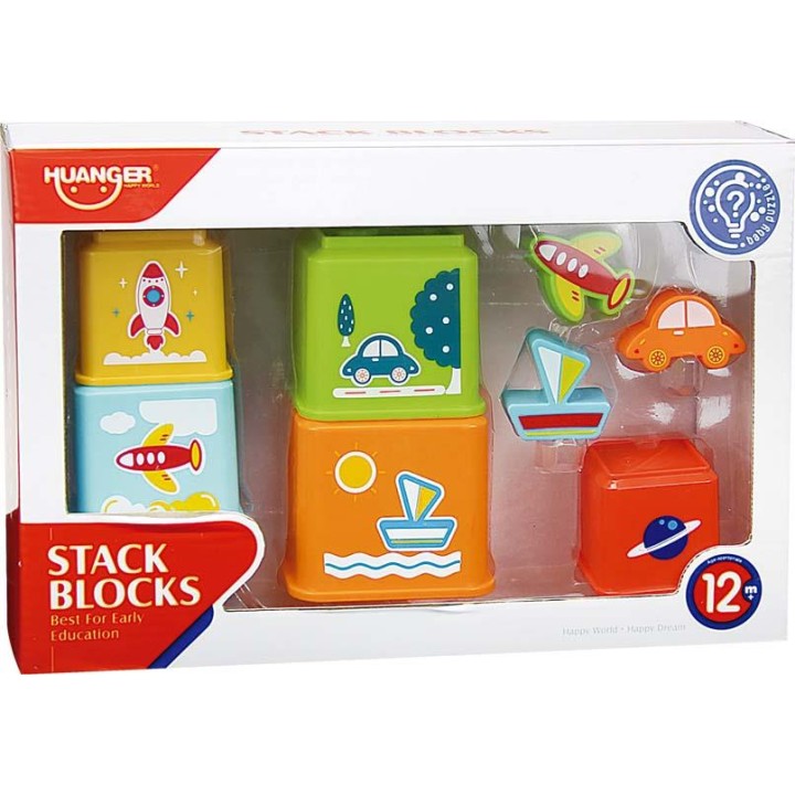 Caja Cubos Apilables Con Accesorios 33X9x22 Cm