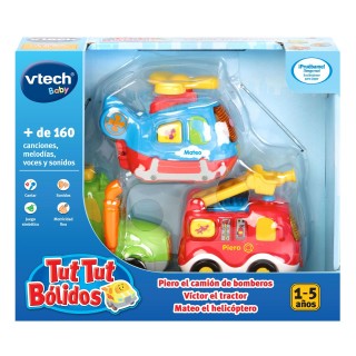 Tut Tut Bolidos Vehiculos Set 1 Con (Piero Bombero, Victor T
