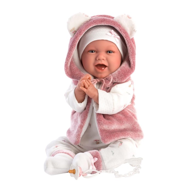 Muñeca Recién Nacida Mimi Sonrisas Con Cuerpo De Tela, Tacto