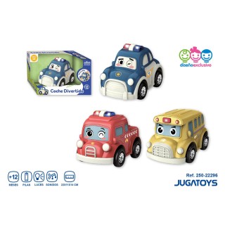 Coche Infantil, Policía, Bombero Y Autobús Con Sonidos, 3 Mo