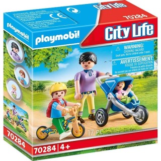 Playmobil City Life Mamá Con Niños