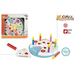 Set Tarta De Cumpleaños Madera 26 Piezas