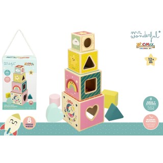 Torre De Cubos Apilables De Madera Woomax