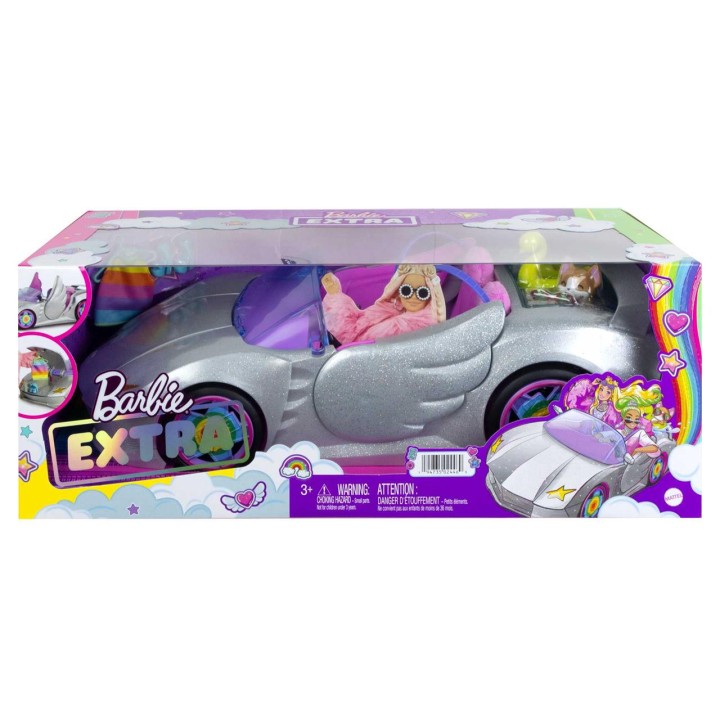 Coche Descapotable Dos Plazas Barbie Extra.