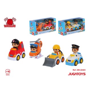 Vehículos City Mini Con Dos Figuras, 2 Mod.