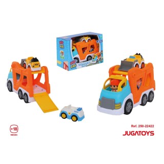 Camion Transportín Con 2 Coches Y 1 Figura