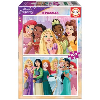 Puzzle 2X100 Pzas Princesas Disney