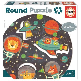 Puzzle Circular 28 Piezas. El Espacio.