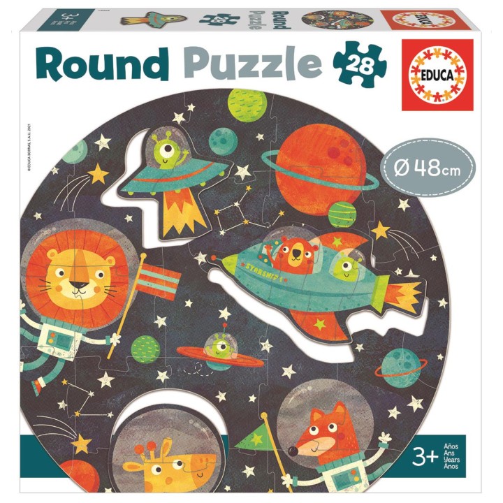 Puzzle Circular 28 Piezas. El Espacio.